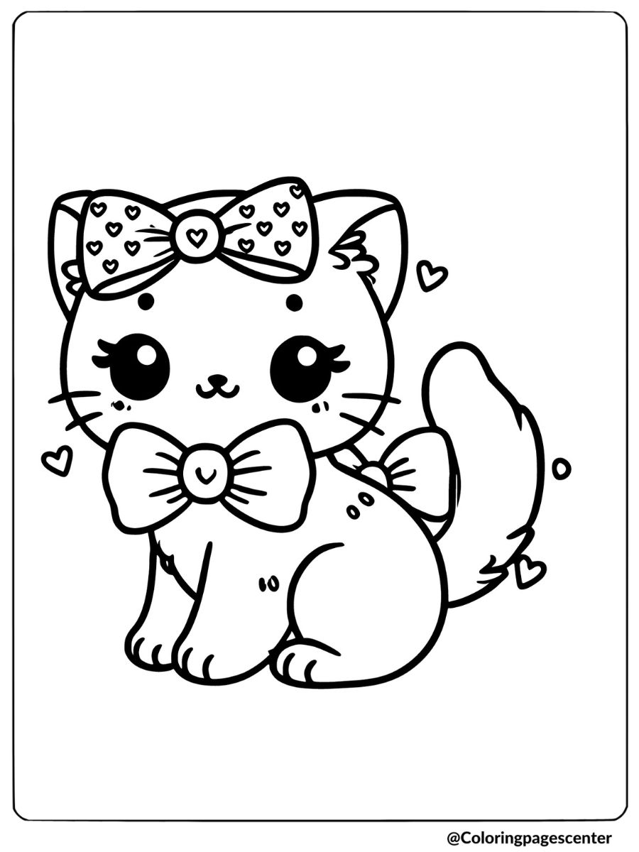 Kitty coloring page