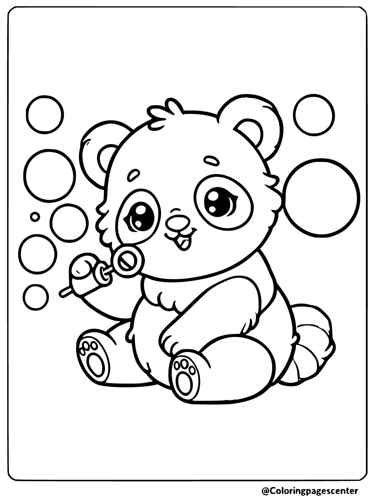 Easy Panda Coloring Page