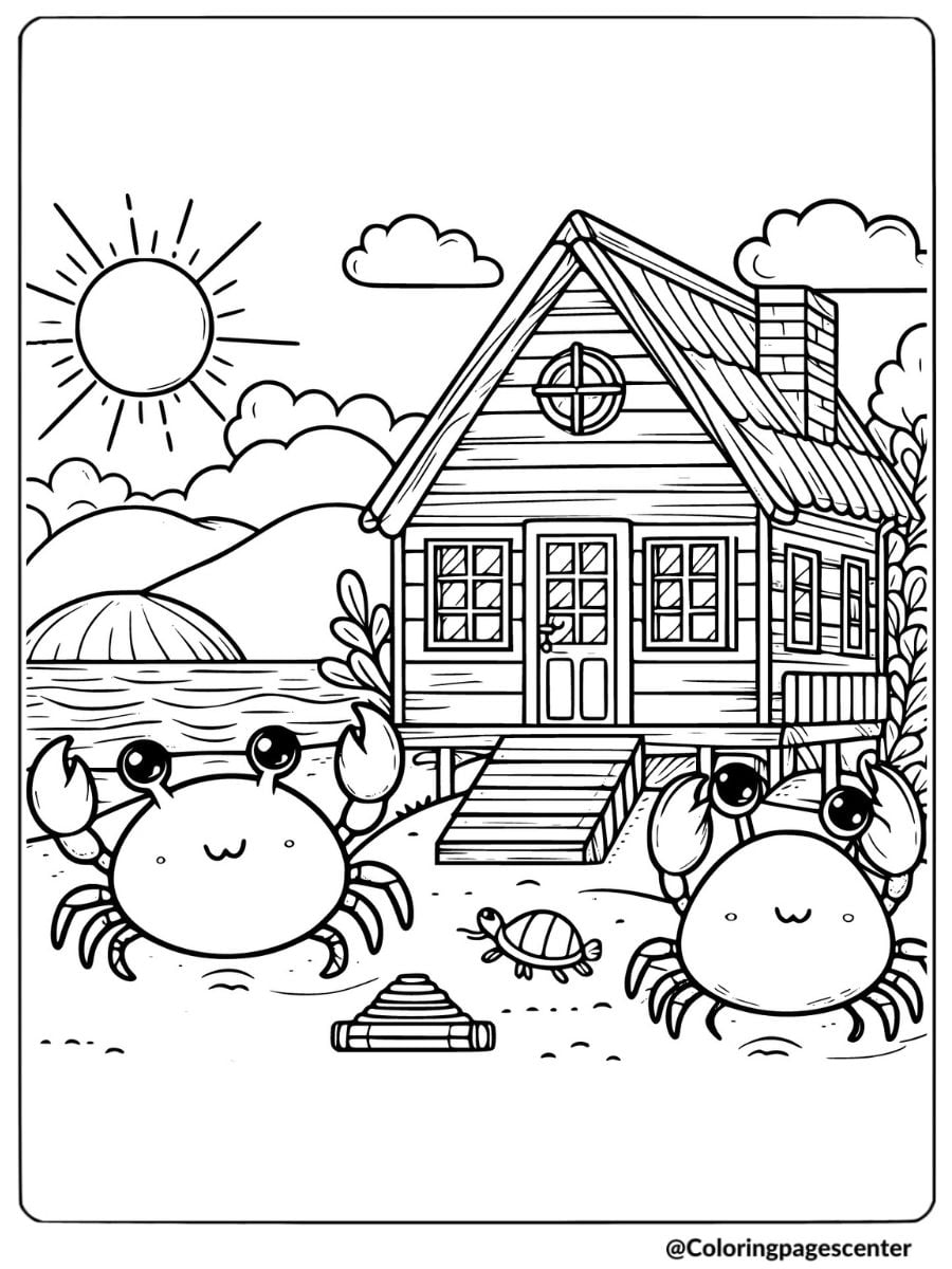 Crabs Coloring Page