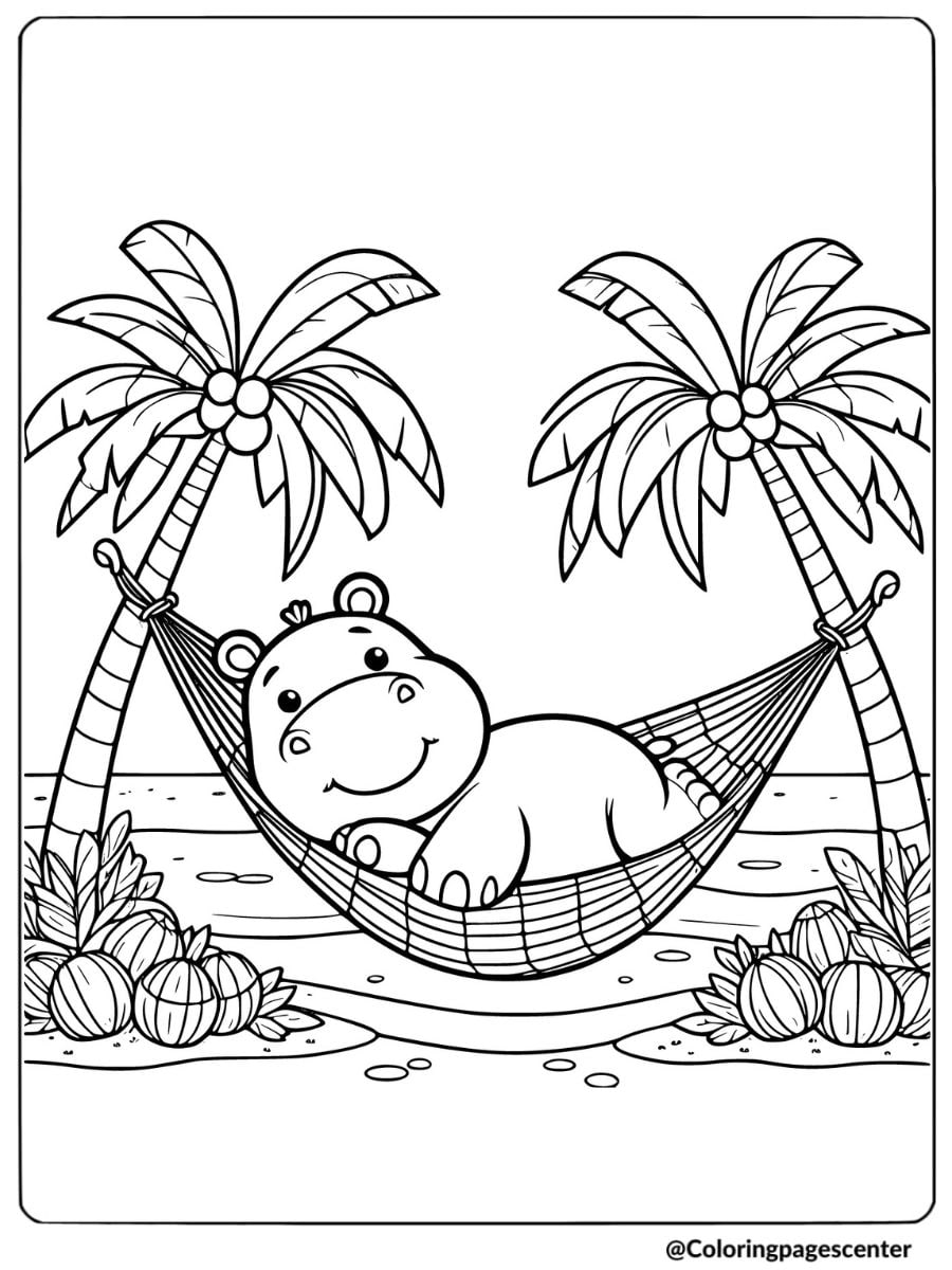 9 Hippo Coloring Pages | Free Printable PDFs