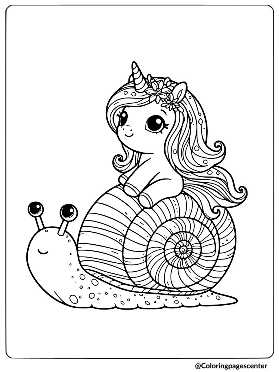 Small Unicorn Coloring Page