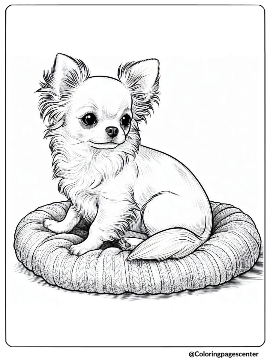 Realistic Chihuahua Coloring Page